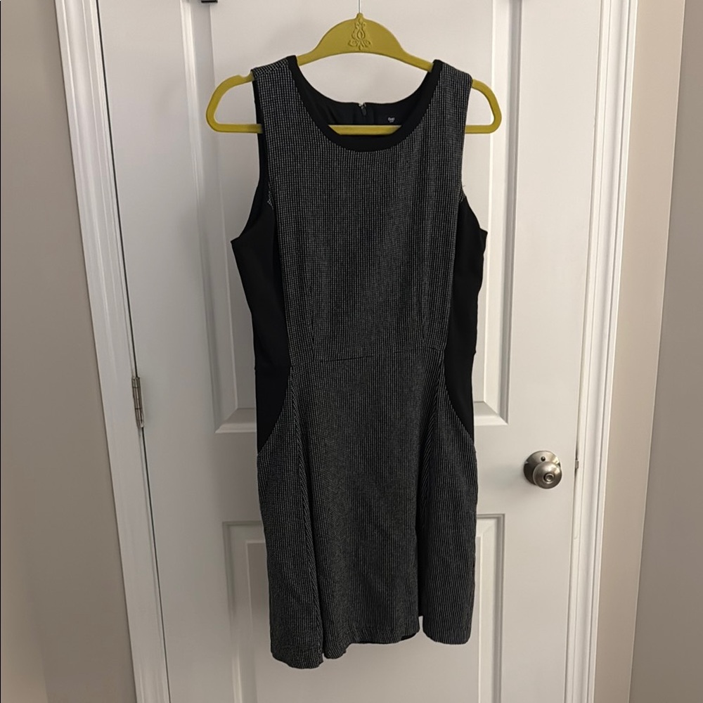 Gap Women's Black White Sleeveless Dress Size 12 Cotton